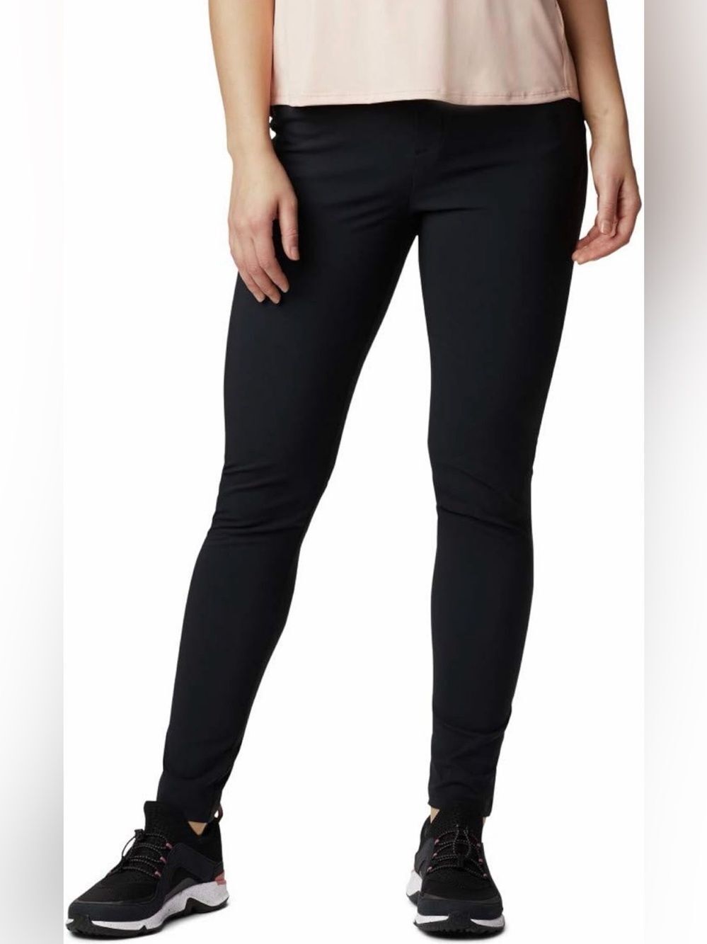Columbia Womens Piney Ridge Pant Black Skinny Stretch Active Pants Athletic 8